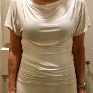 White fitted short sleeve shirt